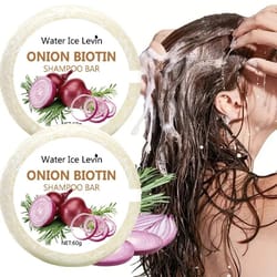 onion biotin shampoo bar with rosemary extract moisturizing solid shampoo 60g