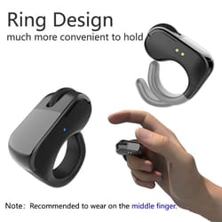 mini bluetooth ring mouse rechargeable wireless remote control for phone and pc