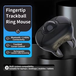 trackball ring mouse bluetooth wireless presentation remote finger control mouse