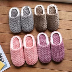 fluffy home slippers non slip comfortable indoor house slides