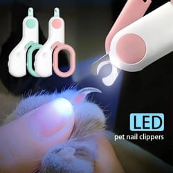 led pet nail clipper professional cat and dog nail trimmer with safety light