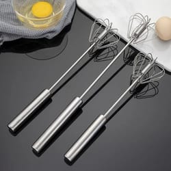 stainless steel rotary whisk semi automatic hand push egg and cream mixer