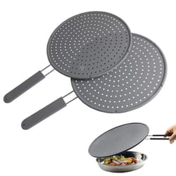 silicone splatter screen heat resistant oil splash guard frying pan cover