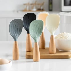 silicone cooking spoon heat resistant non stick rice serving kitchen utensil