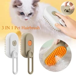 3 in 1 electric pet steam brush cat and dog grooming comb with spray