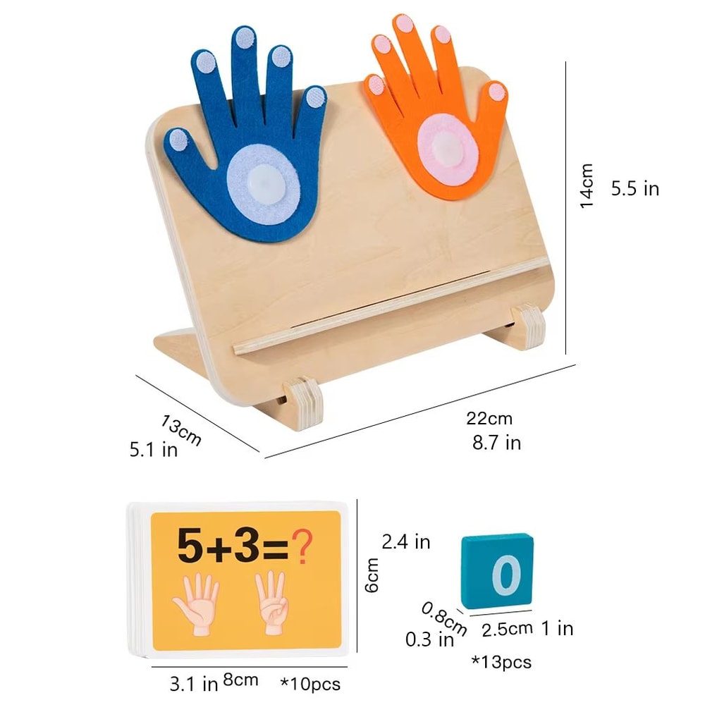Montessori Finger Counting Math Board Wooden Number Learning Toy For Toddlers 110 1