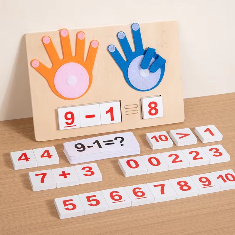 Montessori Finger Counting Math Board Wooden Number Learning Toy For Toddlers 110 3