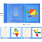 Wooden Tangram Puzzle For Kids 7Piece Color Shape Brain Teaser Set 1