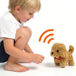 puppypal smart walker, interactive robotic dog toy for learning, crawling & play