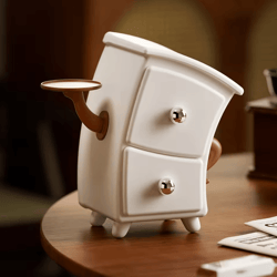 unique shape jewelry and cosmetic storage box compact puff and accessory organizer tray