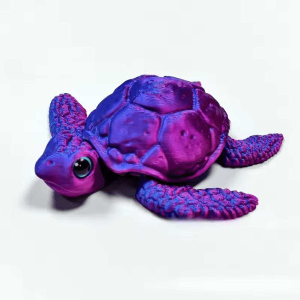 Set Of 3D Printed Turtle Figurines With Movable Joint Desk Ornaments Creative Desktop Decorations A 7