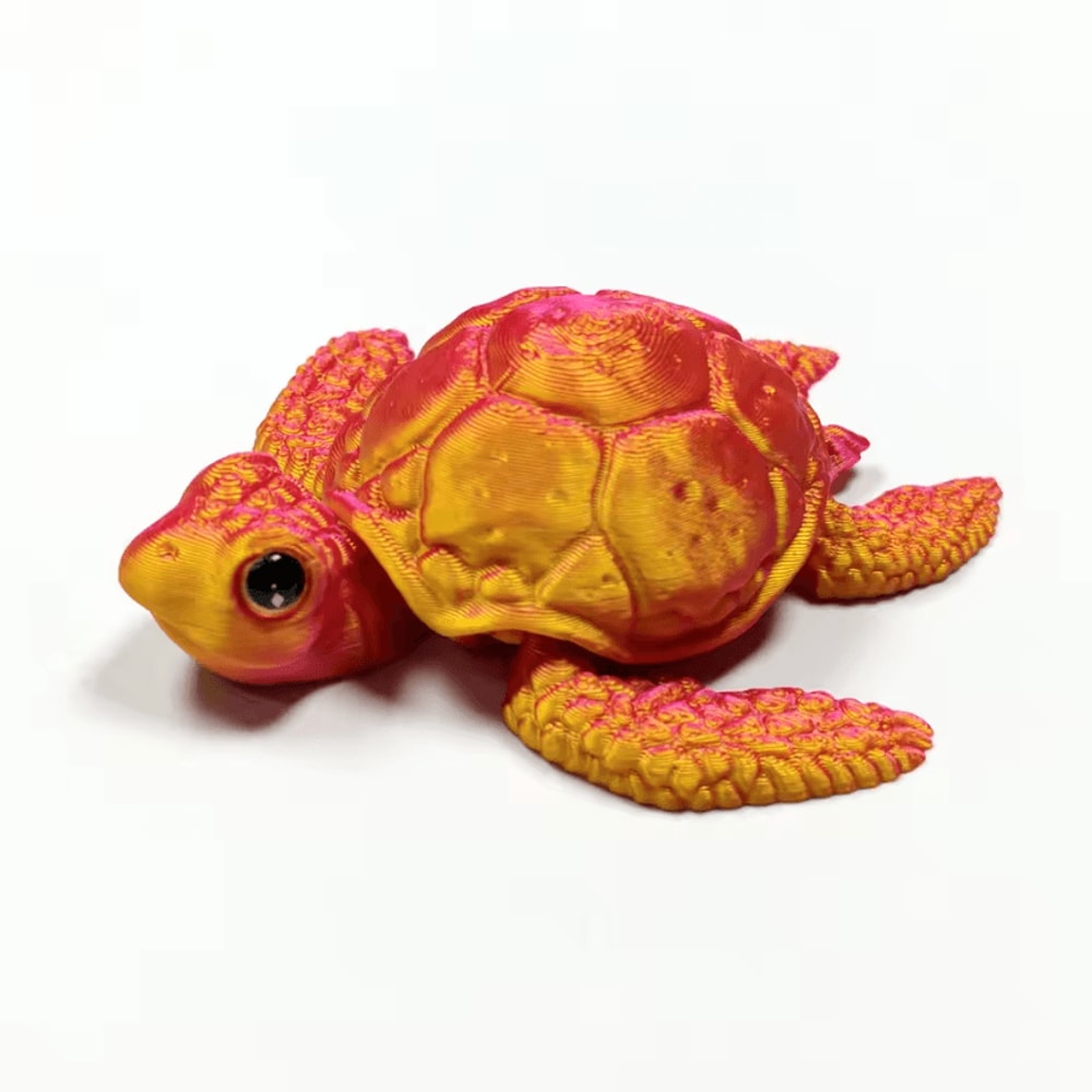 Set Of 3D Printed Turtle Figurines With Movable Joint Desk Ornaments Creative Desktop Decorations A 8