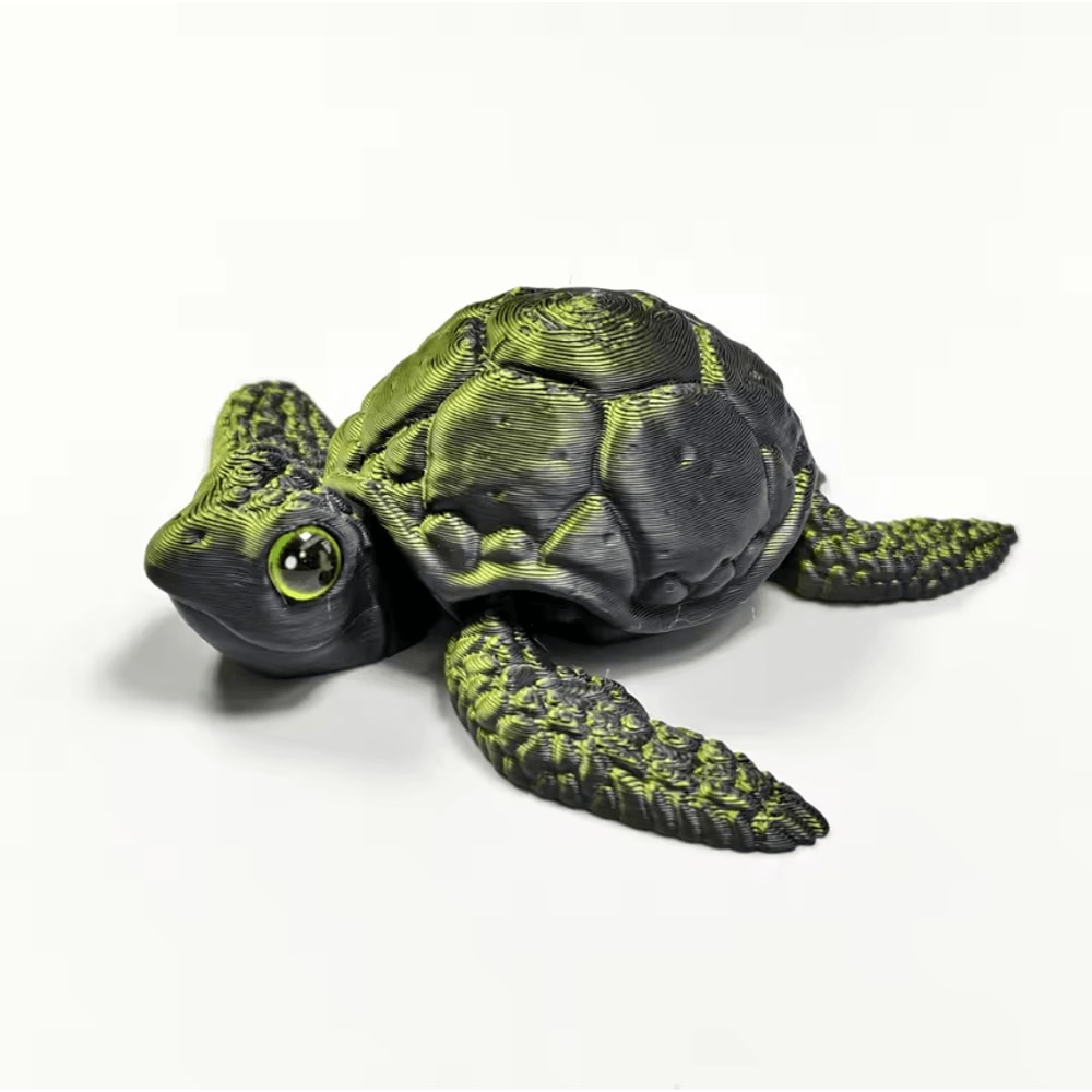 Set Of 3D Printed Turtle Figurines With Movable Joint Desk Ornaments Creative Desktop Decorations A 10