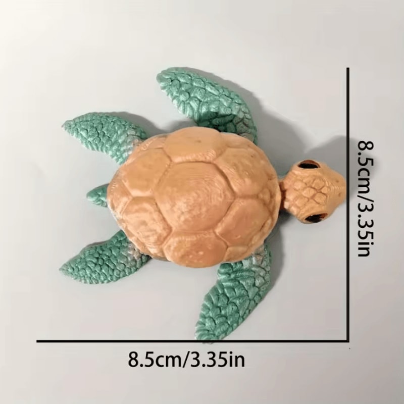 Set Of 3D Printed Turtle Figurines With Movable Joint Desk Ornaments Creative Desktop Decorations A 5
