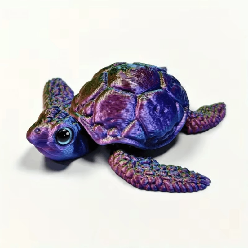 Set Of 3D Printed Turtle Figurines With Movable Joint Desk Ornaments Creative Desktop Decorations A 11