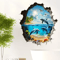 1PC 3D Wall Decal Ocean World Ocean Theme Wall Sticker SelfAdhesive PVC Home Decor 0