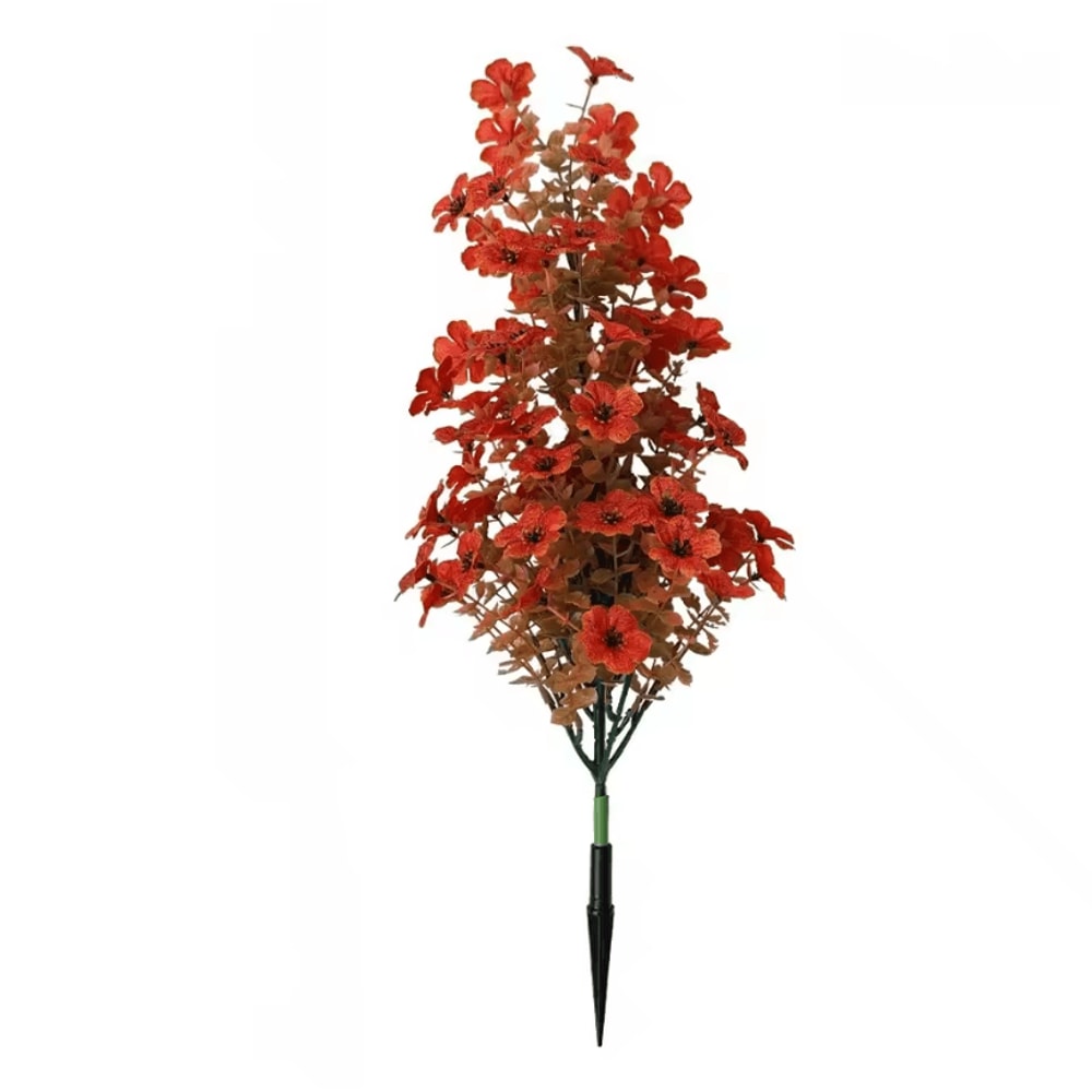 Lifelike Artificial Plant Garden Stake Decorative Porch Ornament With Simulation Flower Lawn Decor 7