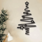 1Pc Metal Christmas Tree Wall Art Indoor Outdoor Holiday Wall Decoration With Star Accent 1