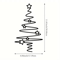 1Pc Metal Christmas Tree Wall Art Indoor Outdoor Holiday Wall Decoration With Star Accent 5