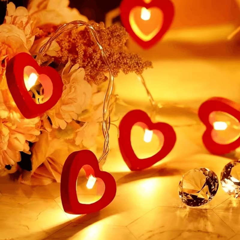 10Pcs Love LED String Lights For Wedding Valentines Day Christmas Party Decor 3