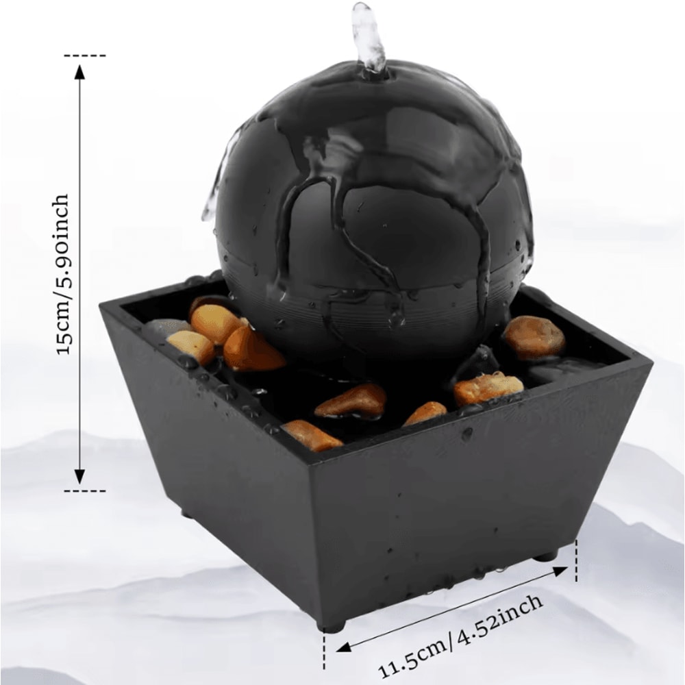 Tabletop Waterfall Fountain With Soft Lights Relaxation And Meditation Home Decor 10