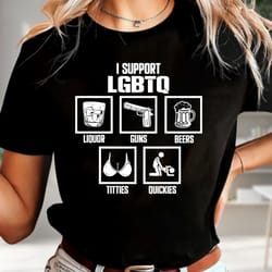 i support lgbtq shirt funny adult humor graphic tee sarcastic joke outfit