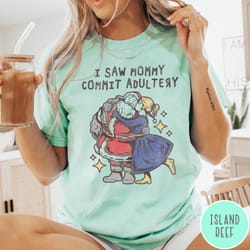 funny vintage christmas comfort colors shirt, unisex retro holiday graphic tee