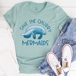 save the chubby mermaids tee