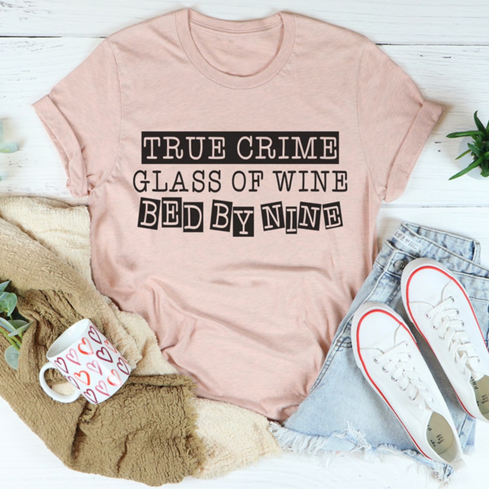 True Crime Glass Of Wine Bed By Nine Tee...jpg