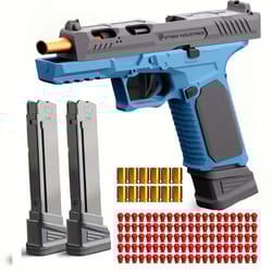 continuous firing shell throwing toy gun blowback soft bullet pistol model for boys gift