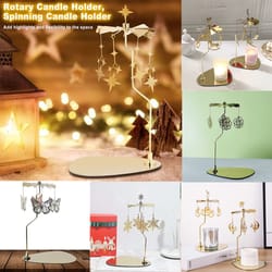 new carousel candle spinner for wedding party christmas festival home office decor candle holder