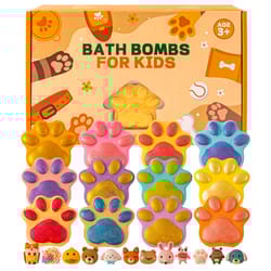 kids bubble bath bath bombs with surprise toys inside paw bath bombs gift set bubble bath kit for fun