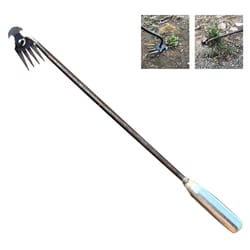 manual weed digger tool with long handle for lawn yard gardening hand weeder