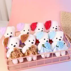 plush doll cartoon bear set foam animal plush bouquet
