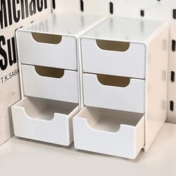 mini desktop organizer storage box for jewelry earrings rings necklaces lipstick cosmetics with drawers