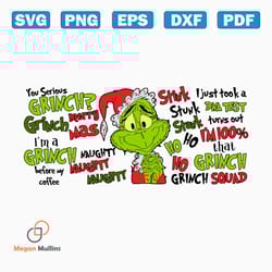 christmas green monster libbey glass can wrap png bundle, christmas movie 16oz libbey can template bundle, digital download