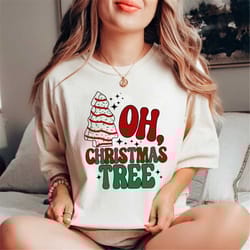 comfort colors christmas tree cake shirt, little debbie holiday cake shirt, oh christmas tree shirt, tree cake holiday s
