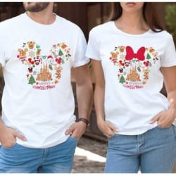christmas mickey minnie shirt , christmas couple tee , magic kingdom , christmas family shirt , disney family christmas