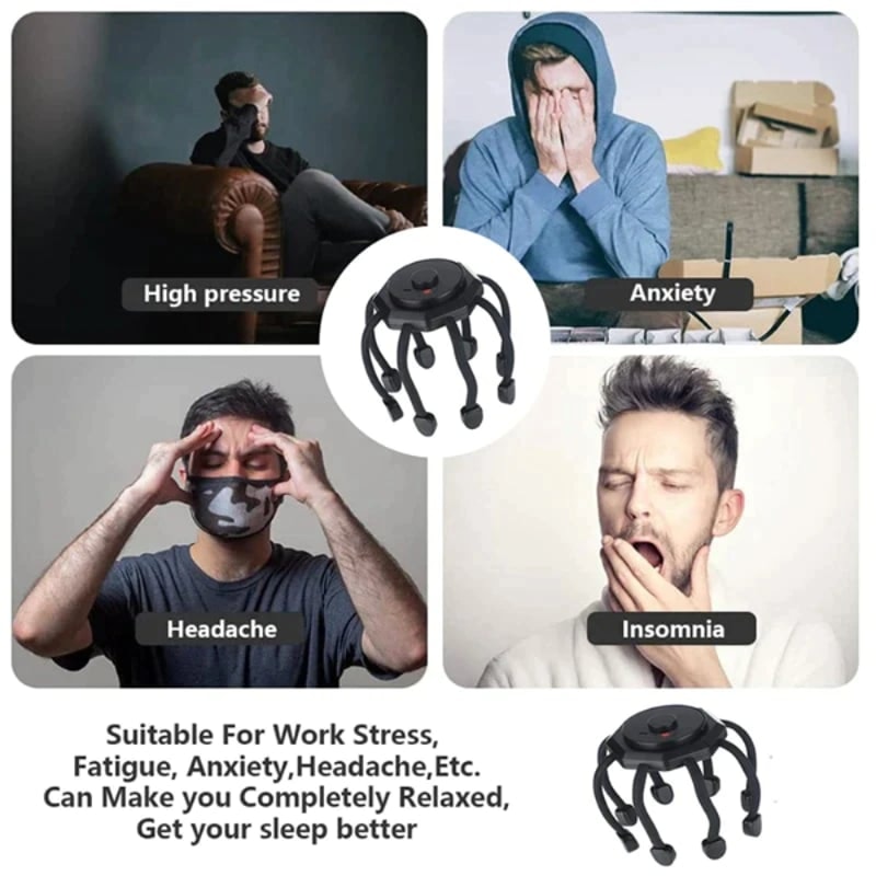 Cordless Portable Head Scratcher for Stress Relax