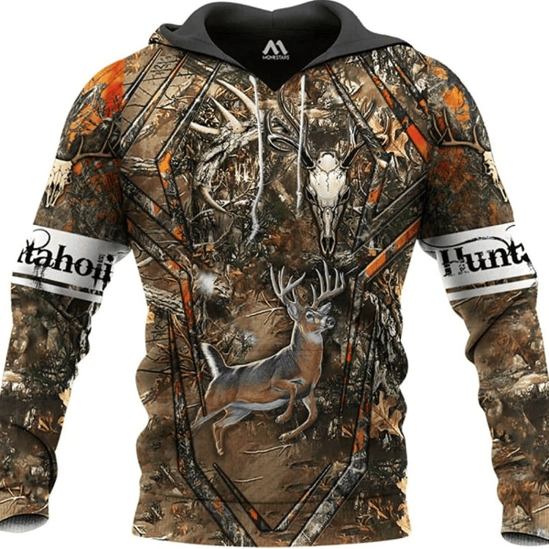 Deer Hunting All Over Print Hoodie Zip Hoodie Fleece Hoodie 3D, Deer Hunting Hoodie Zip Hoodie 3D 10.jpg