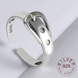authentic 925 sterling silver wave ring: elegant fine jewelry gift for women's birthday party