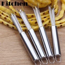 non-slip stainless steel pineapple knife: easy-clean fruit peeler & kitchen tool
