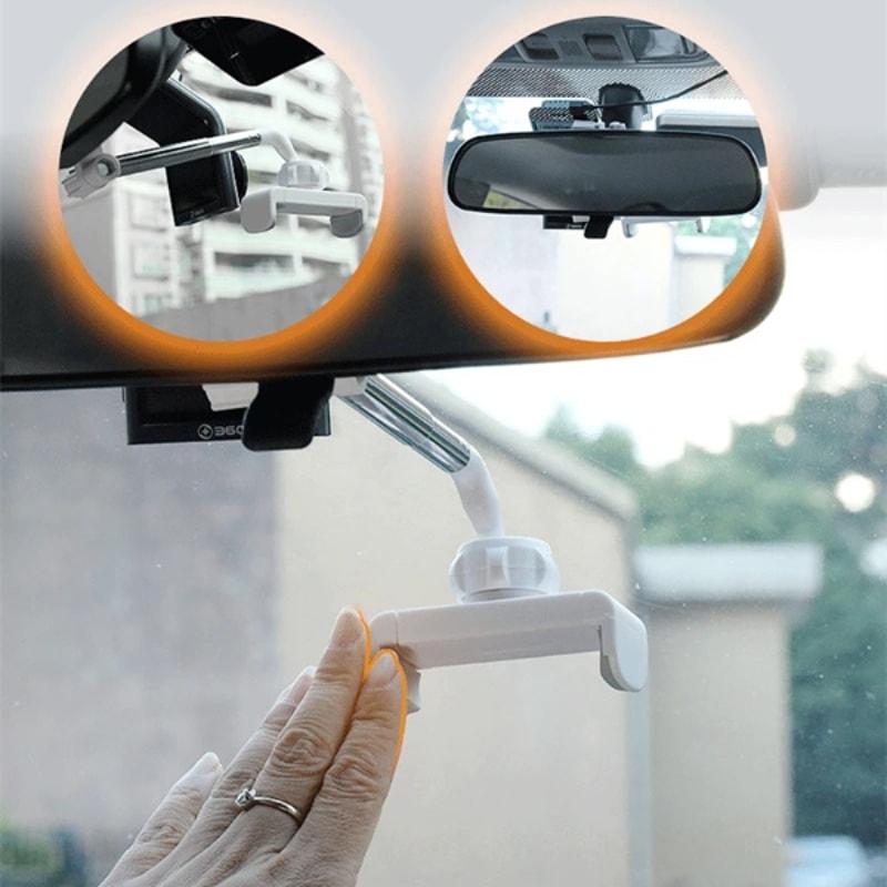 360 Degree Rearview Mirror Phone Holder 4