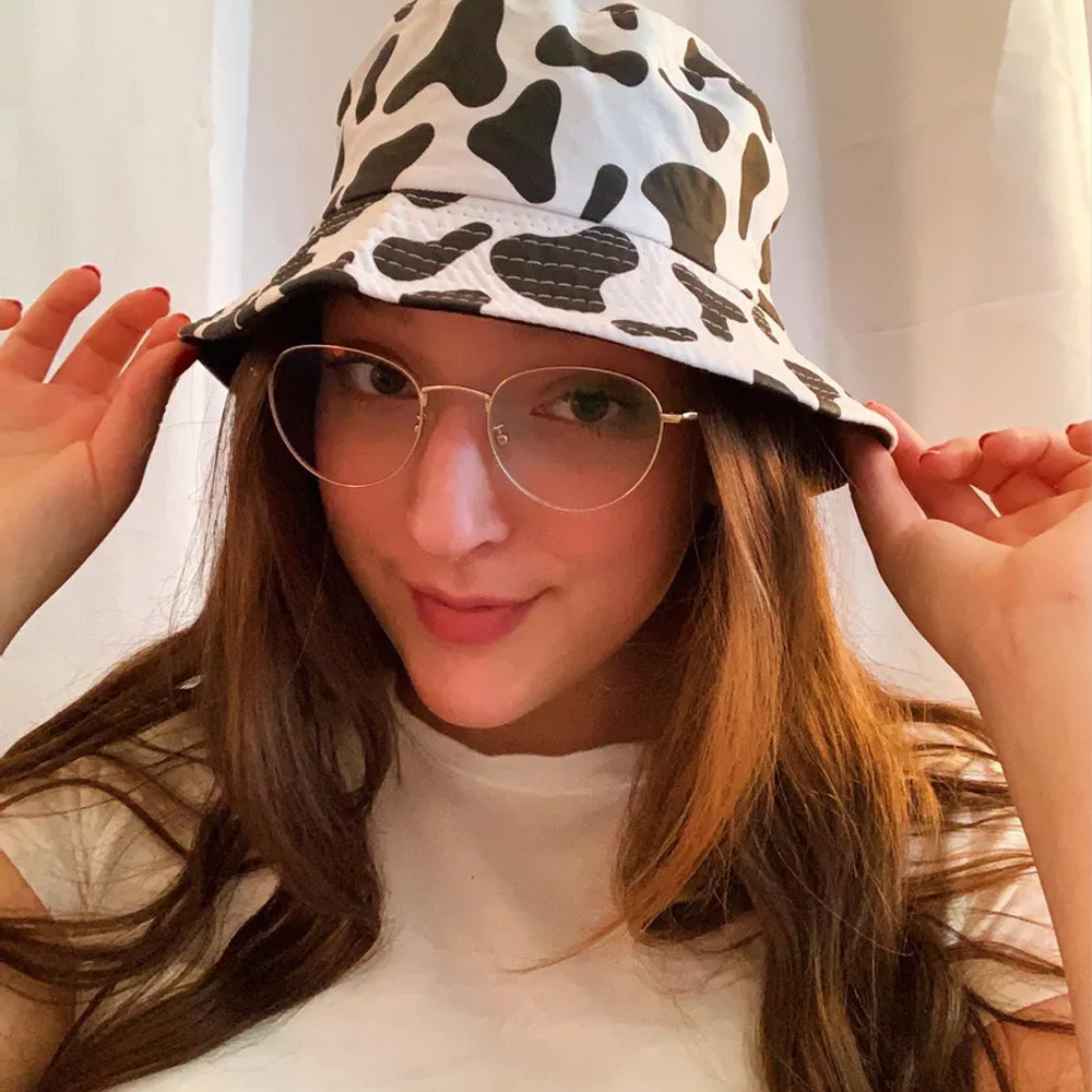 Charming cow print bucket hat for nature lovers