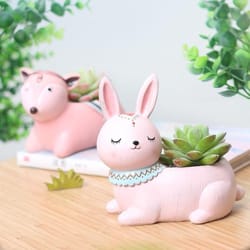 boho animals planter