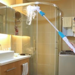 extendable cordless power scrubber for bathrooms & kitchen