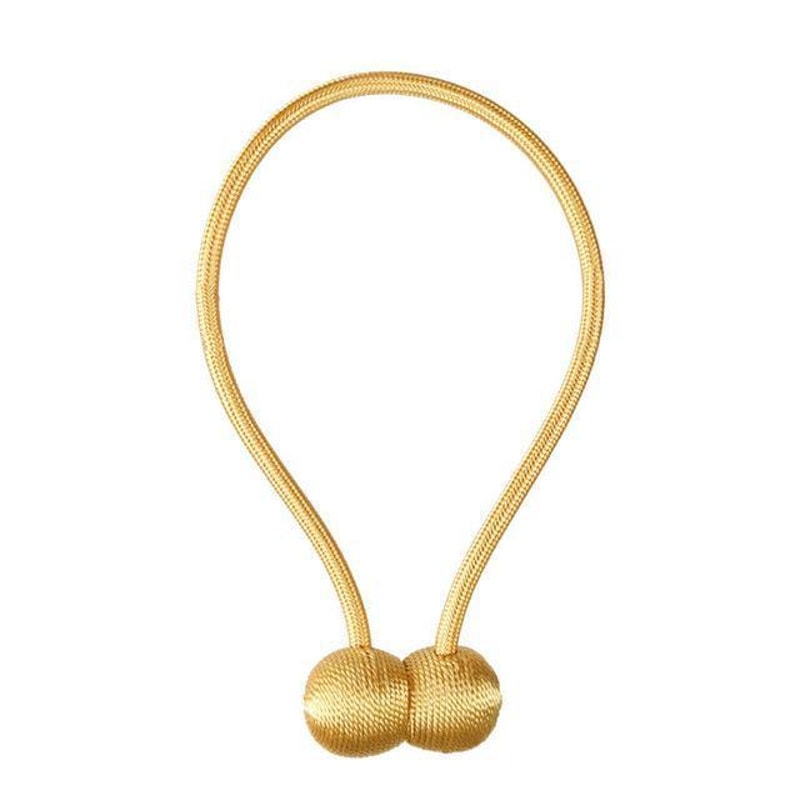 Magnetic Curtain Tieback Set Golden Yellow