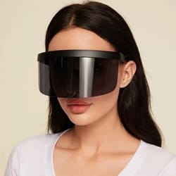 futuristic shield visor sunglasses