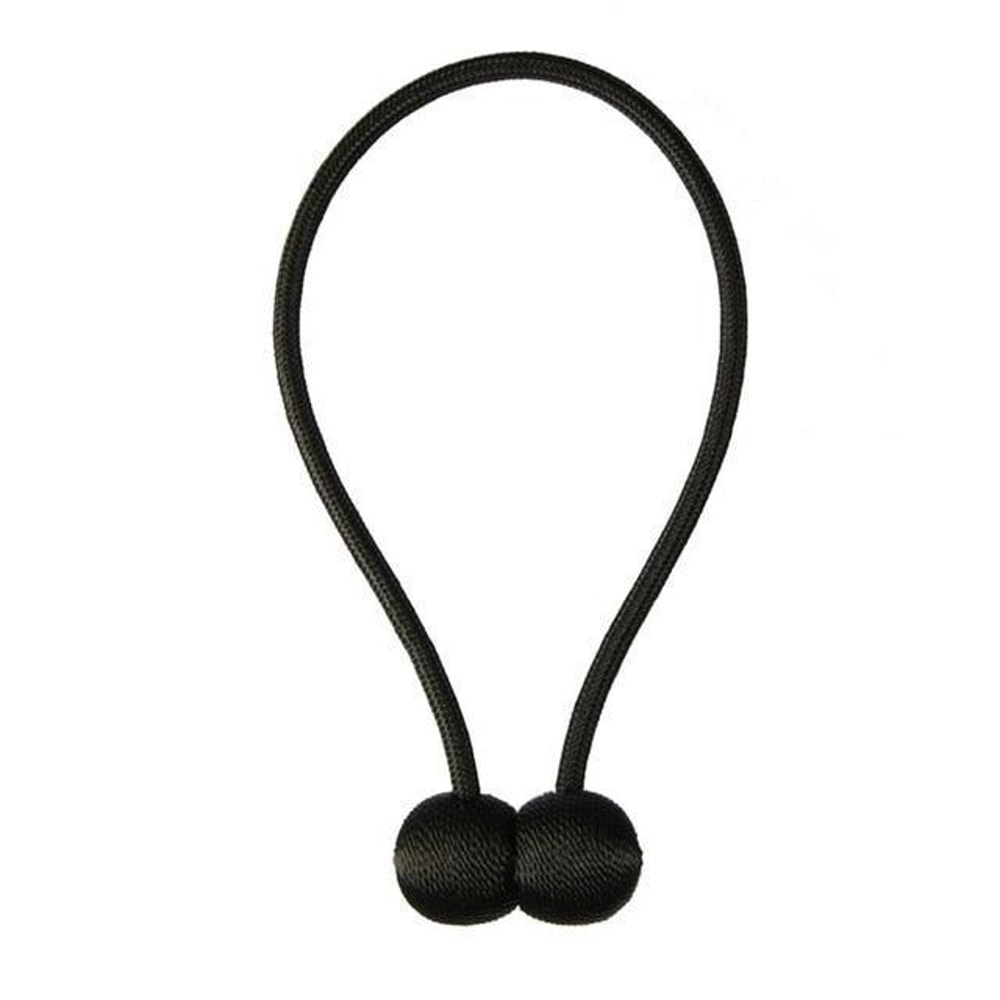 Magnetic Curtain Tieback Set Black