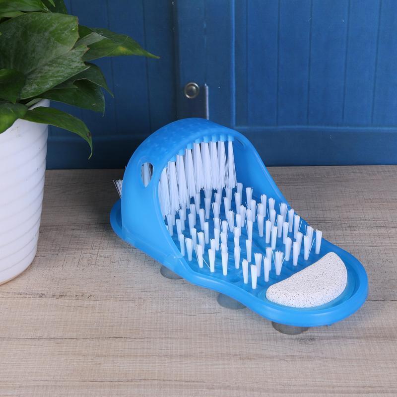 Nonslip exfoliating foot brush for shower